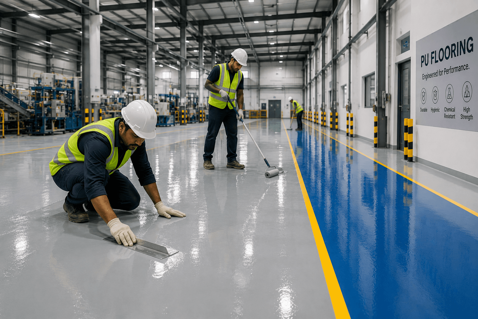 PU Flooring Installation Team