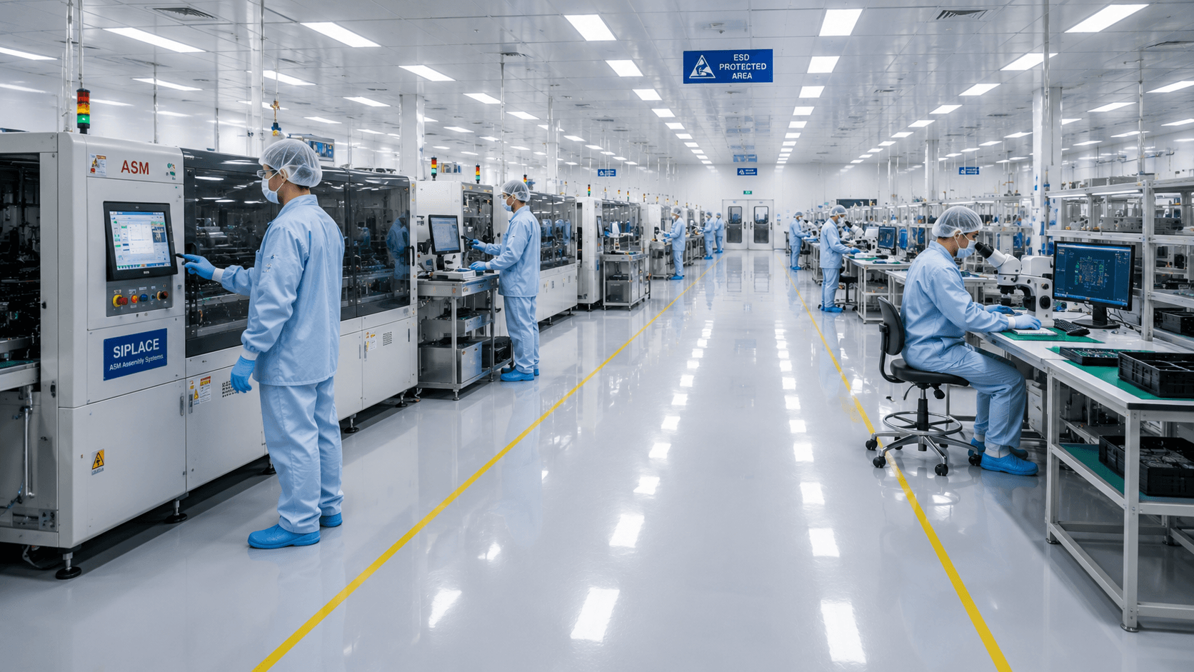 ESD Flooring for Electronics Facility